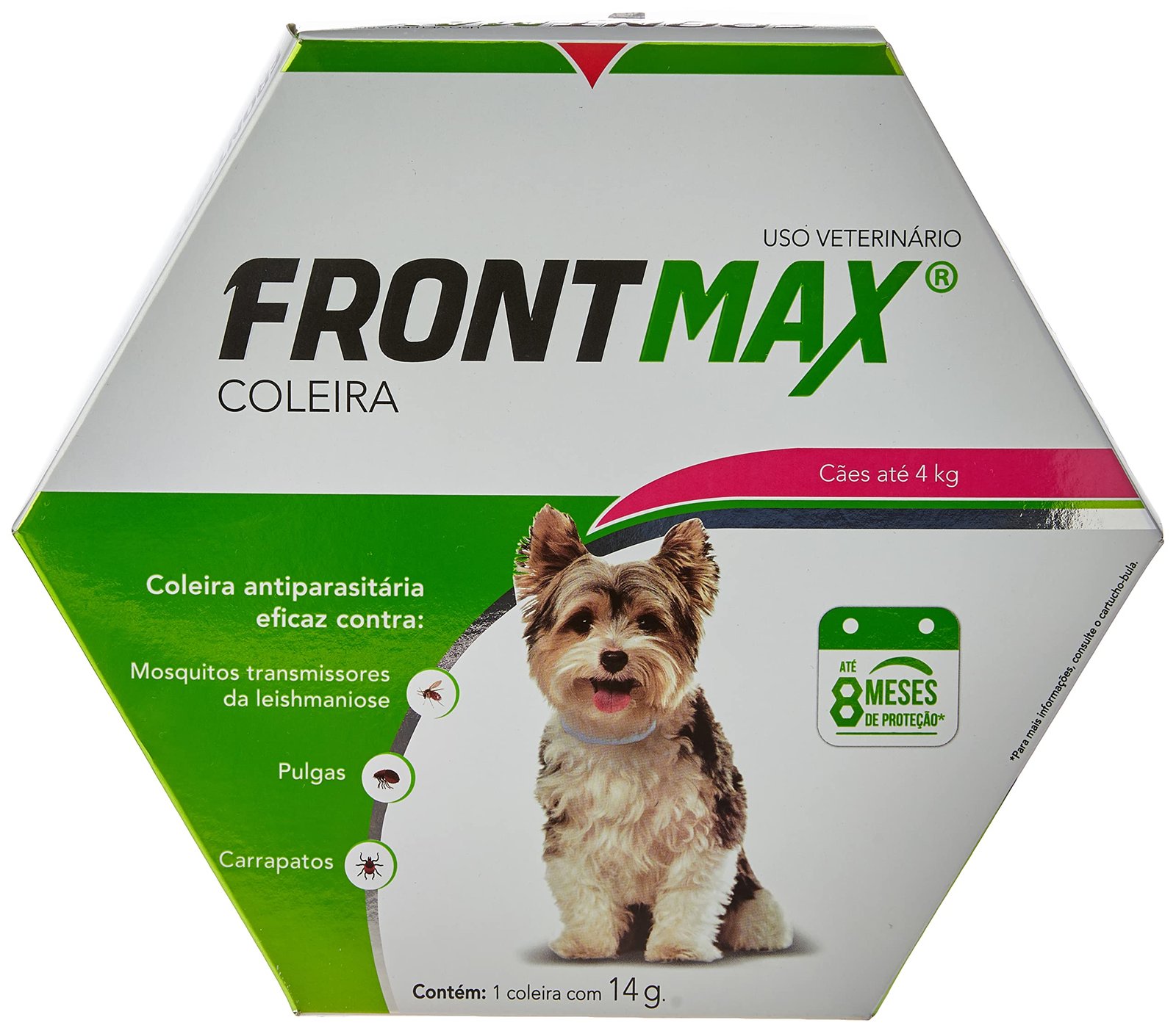 Coleira Antiparasitária Vetoquinol Frontmax para Cães até 4 Kg 14g